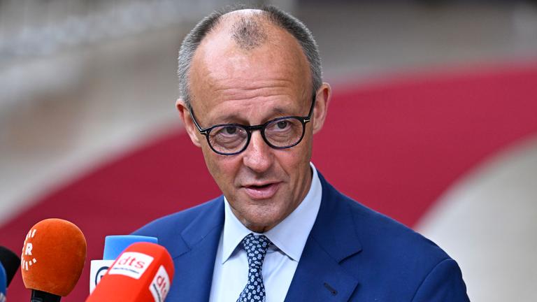 Fridrich Merz auf der Tagung des Europäischen Rates in Brüssel