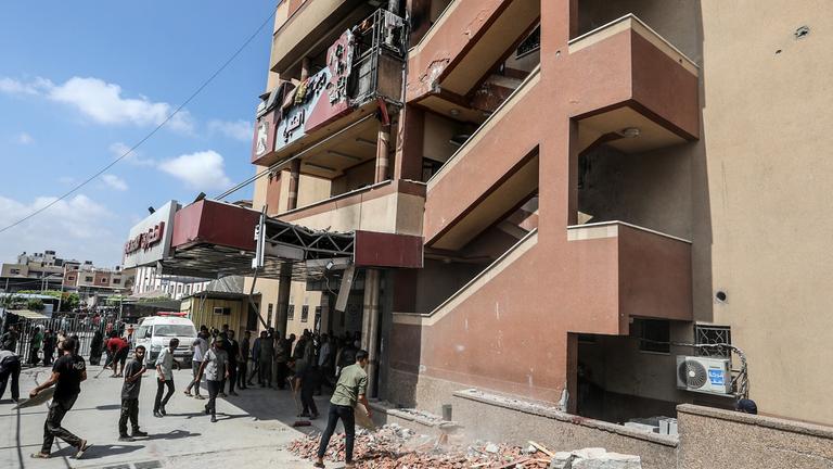 Gaza Nasser-Krankenhaus zerstört nach Angriff