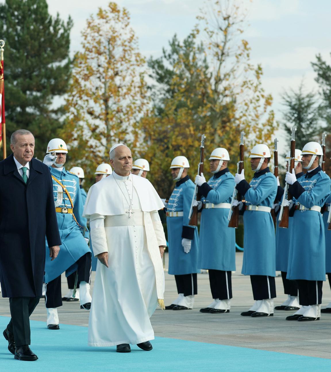Präsident Erdogan empfängt Papst Leo XIV in AnkaraPräsident Erdogan empfängt Papst Leo XIV in Ankara