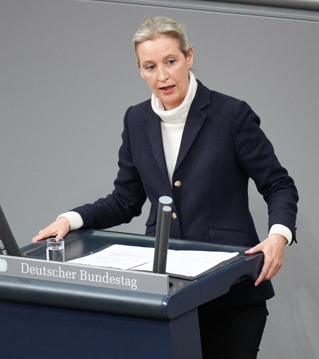Alice Weidel (AfD) nach der Regierungserklaerung des Bundeskanzlers