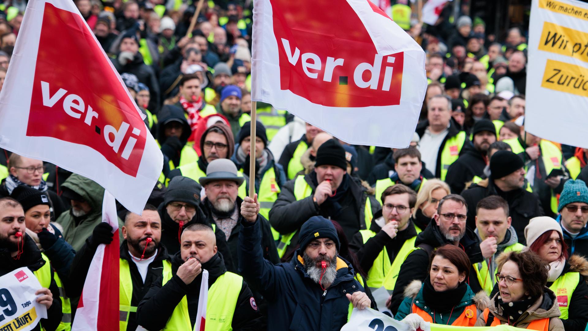 Letzter Tag des Verdi-Warnstreiks - Berlin