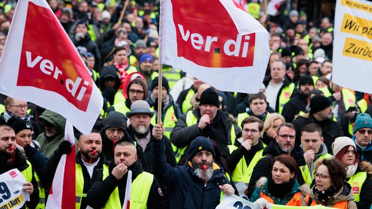 Letzter Tag des Verdi-Warnstreiks - Berlin