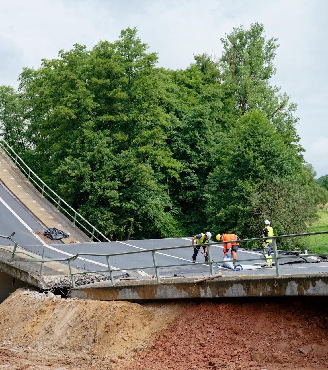 Talbrücke im Odenwald gesprengt