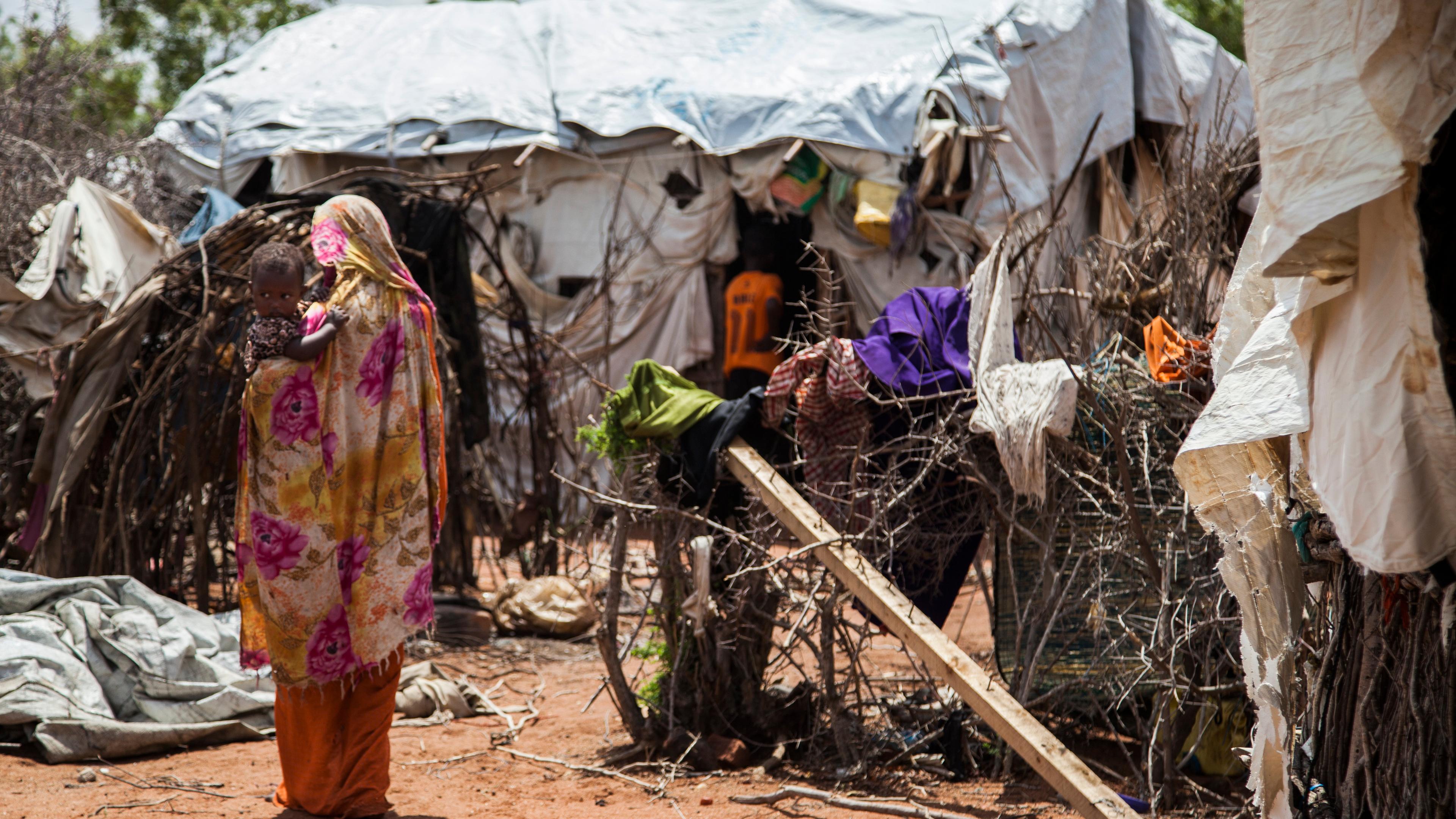 Das Flüchtlingslager Dadaab in Kenia. (zu dpa: «Deutschland hat Aufnahme von UN-Flüchtlingen vorläufig ausgesetzt»)