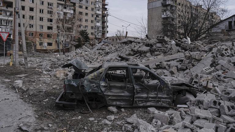 25.03.2025, Ukraine, Pokrowsk: Dieses vom Pressedienst der 93. Selbständigen mechanisierten Brigade zur Verfügung gestellten Foto zeigt die Zerstörung in Pokrowsk in der Region Donezk. (zu dpa: «Russland nimmt Hunderte Quadratkilometer in Ostukraine ein