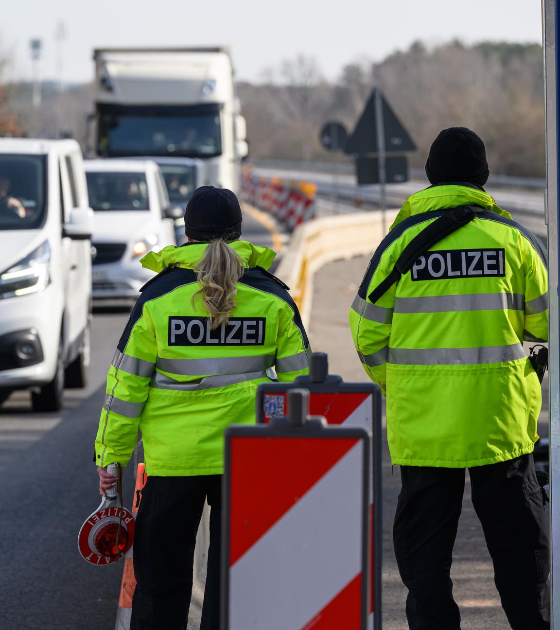 Bundespolizei an der deutsch-polnischen Grenze