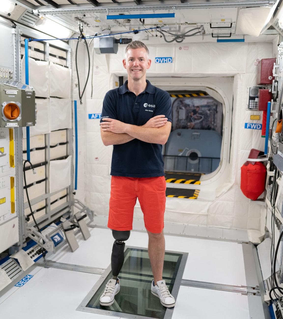 SA-Astronaut John McFall bei einem Training im Europäischen Astronautenzentrum