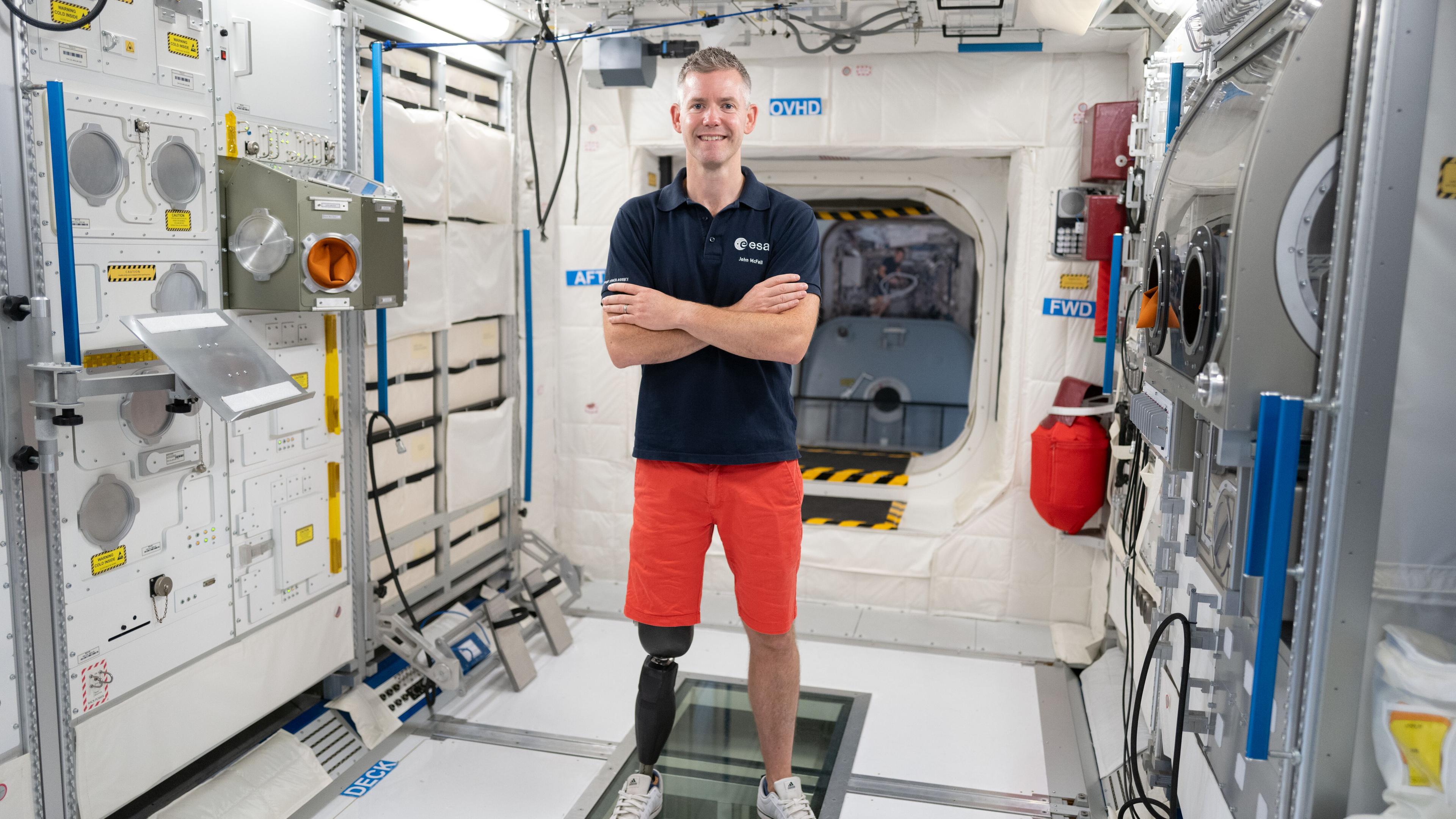 SA-Astronaut John McFall bei einem Training im Europäischen Astronautenzentrum