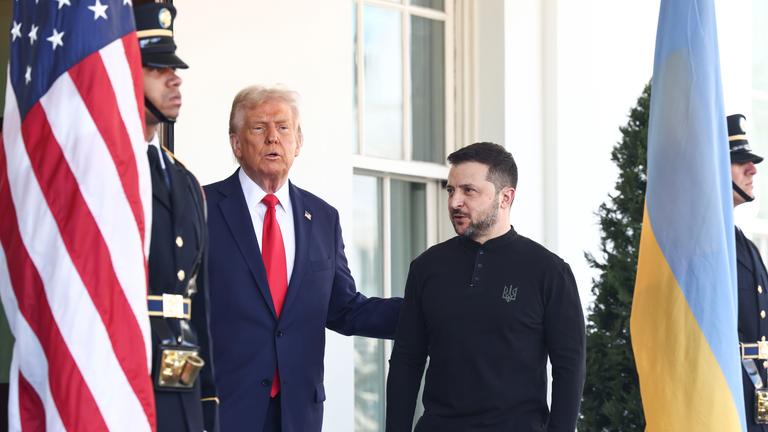 US President Donald Trump welcomes Ukrainian President Volodymyr Zelensky to the White House