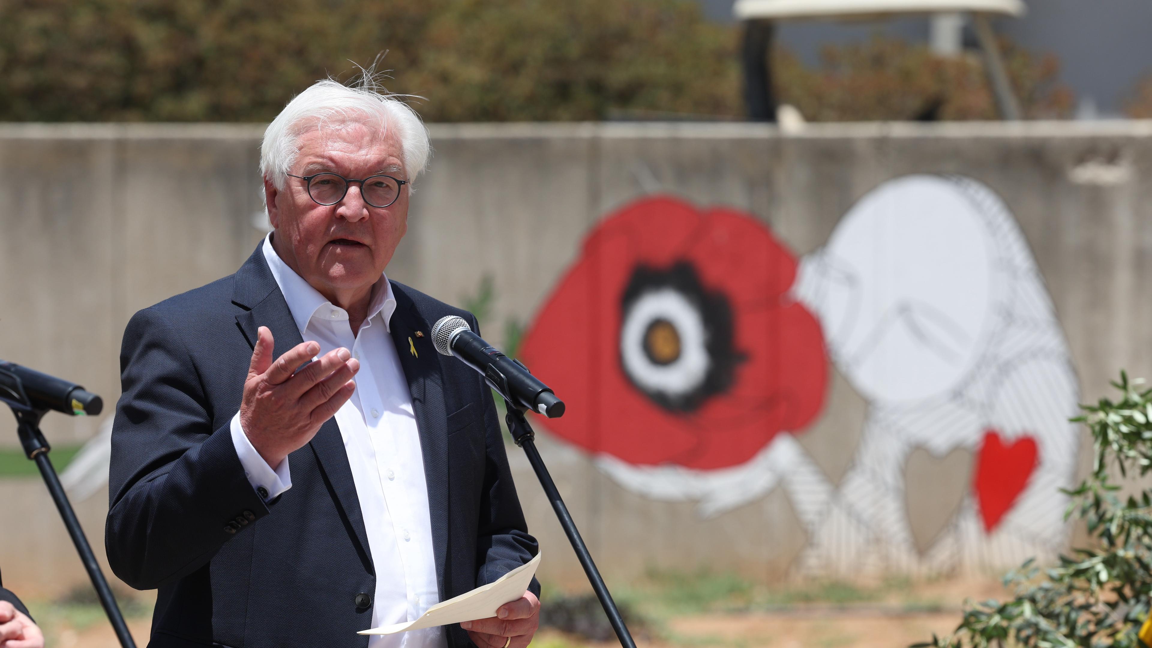 Bundespräsident Steinmeier bei seinem Besuch in Kibbuz
