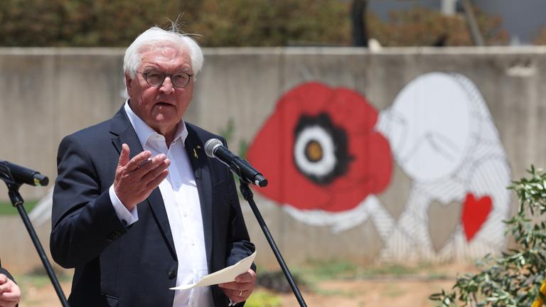 Bundespräsident Steinmeier bei seinem Besuch in Kibbuz
