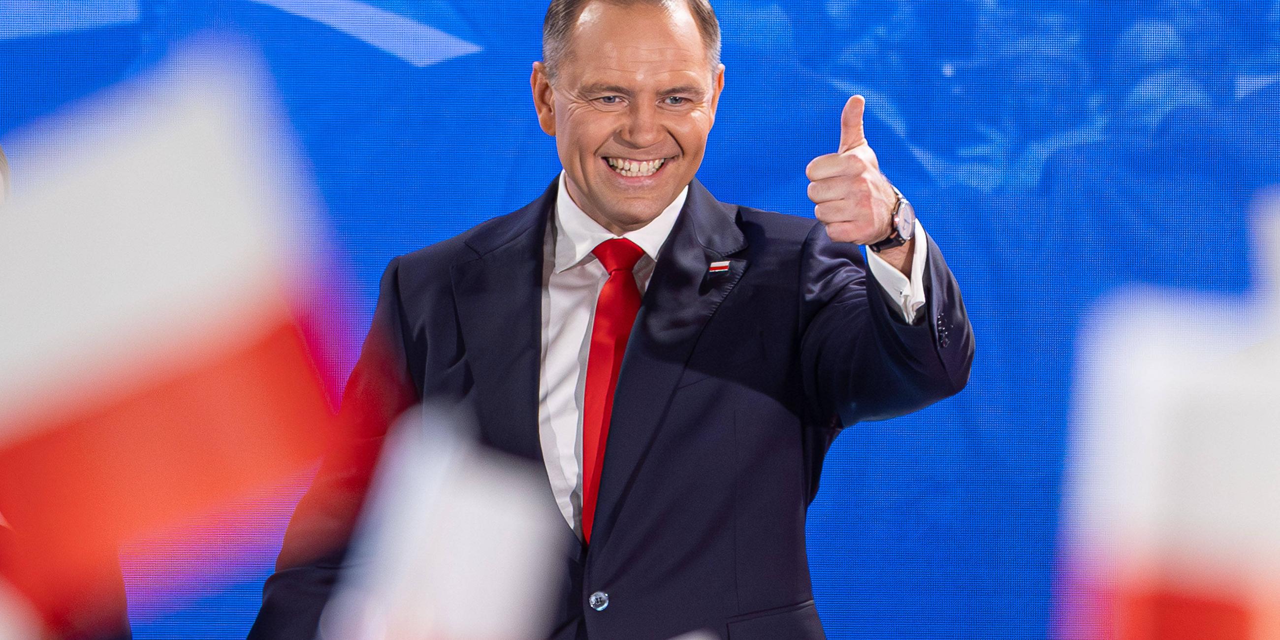 WARSZAWA WYBORY PREZYDENCKIE 2025 DRUGA TURA WYBOROW PREZYDENCKICH WIECZOR WYBORCZY KANDYDATA NA PREZYDENTA RP KAROLA NAWROCKIEGO PRESIDENTIAL ELECTIONS 2025 - SECOND ROUND OF PRESIDENTIAL ELECTIONS IN POLAND ELECTION NIGHT OF THE CANDIDATE FOR THE PRESIDENT OF THE REPUBLIC OF POLAND KAROL NAWROCKI N/Z KAROL NAWROCKI