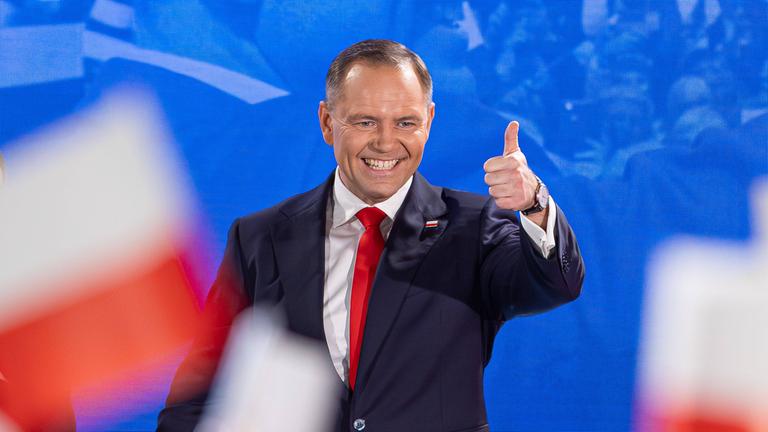 WARSZAWA WYBORY PREZYDENCKIE 2025 DRUGA TURA WYBOROW PREZYDENCKICH WIECZOR WYBORCZY KANDYDATA NA PREZYDENTA RP KAROLA NAWROCKIEGO PRESIDENTIAL ELECTIONS 2025 - SECOND ROUND OF PRESIDENTIAL ELECTIONS IN POLAND ELECTION NIGHT OF THE CANDIDATE FOR THE PRESIDENT OF THE REPUBLIC OF POLAND KAROL NAWROCKI N/Z KAROL NAWROCKI