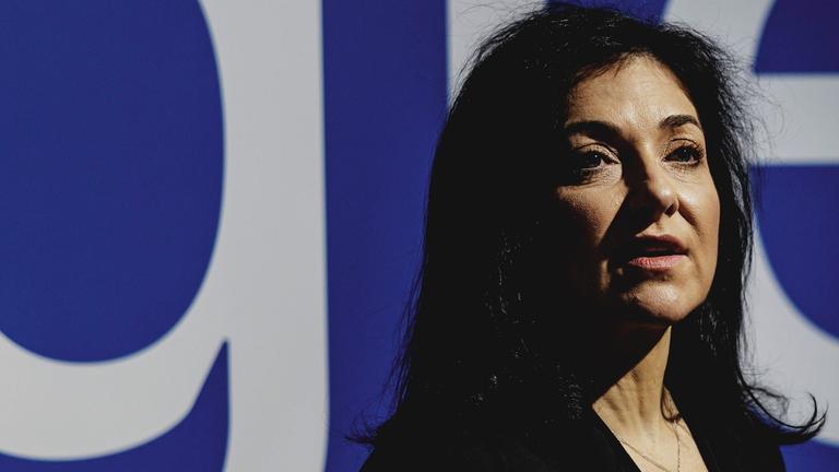 Katherina Reiche CDU, Bundesministerin fuer Wirtschaft und Energie, aufgenommen im Rahmen eines Besuches des Kohlekraftwerkes Schwarze Pumpe der LEAG in Spremberg