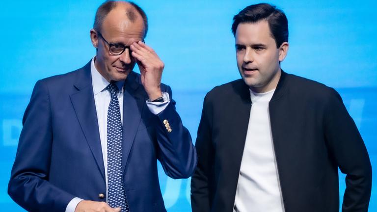 Friedrich mit zusammen mit dem Chef der Jungen Union