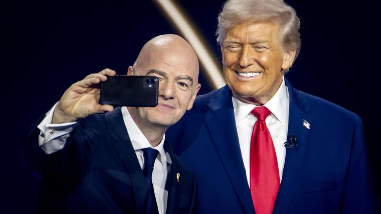 FIFA-Praesident Gianni Infantino, US-Praesident Donald Trump