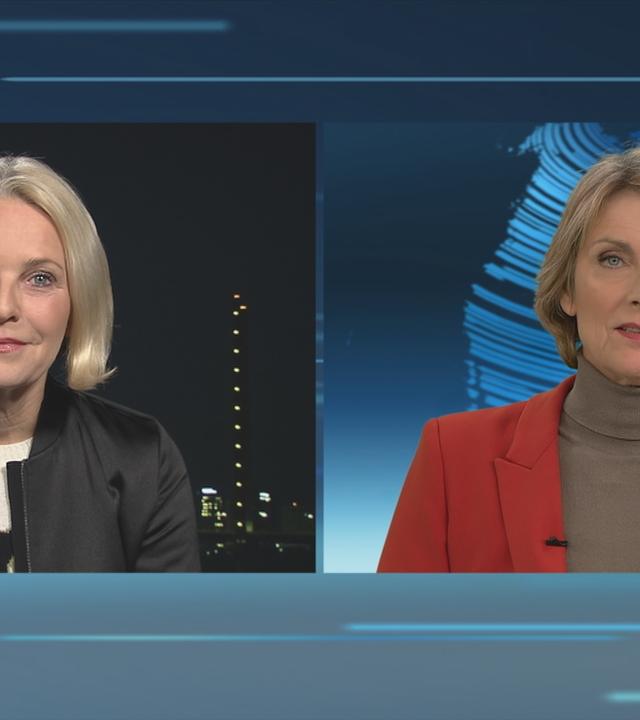 Schaltgespräch zwischen Marietta Slomka und die Kommunikationswissenschaftlerin Miriam Meckel