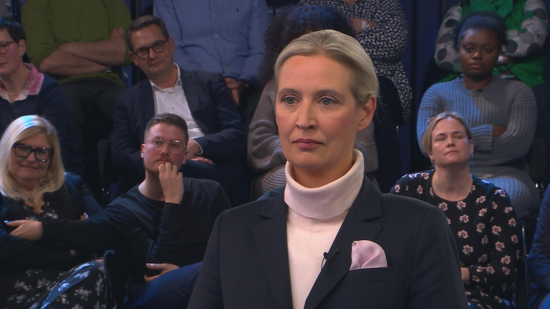 Alice Weidel bei der ZDF Sendung Klartext zum Thema Energie