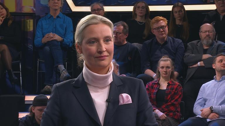Alice Weidel bei der ZDF-Sendung "Klartext" zum Thema EU
