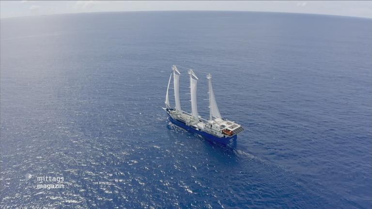 Segelfrachtschiff "Juren Ae" auf dem Pazifik
