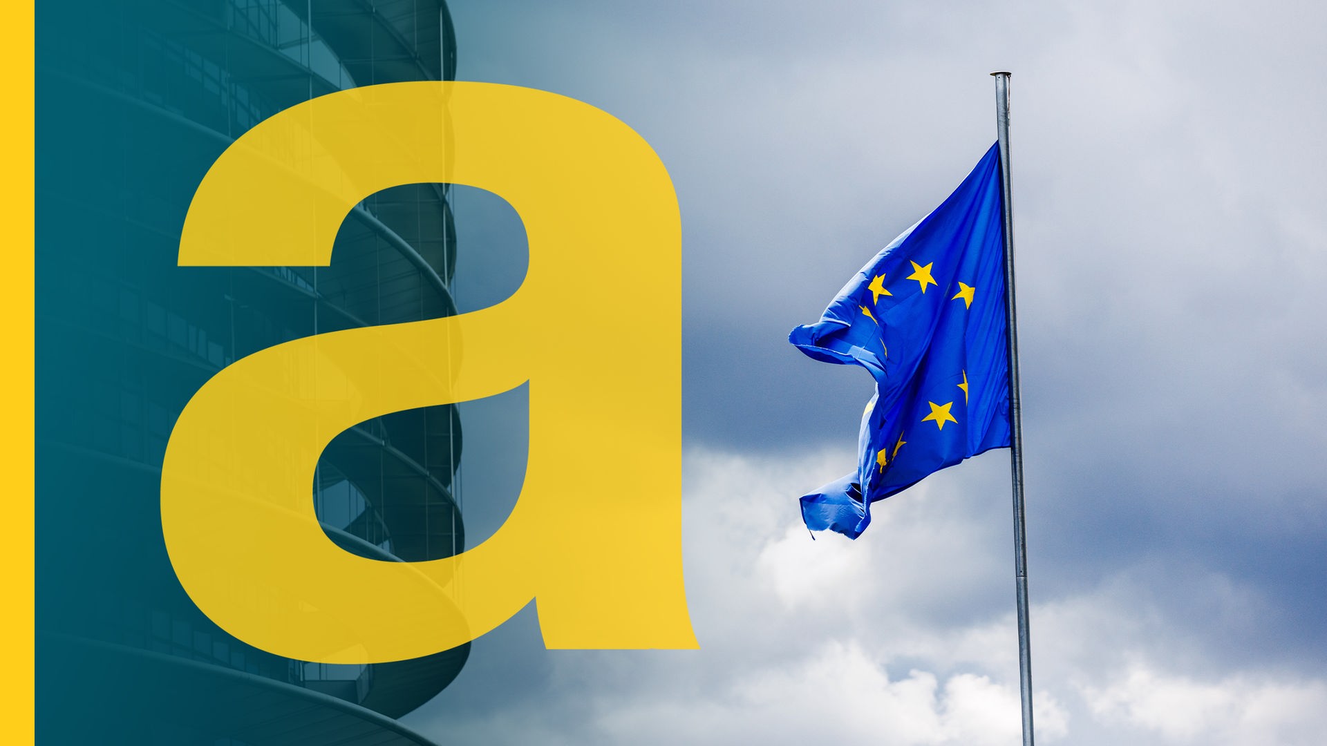 EU-Flagge vor dem europäischen Parlament in Straßburg