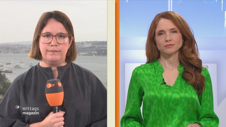 ZDF-Korrespondentin Phoebe Gaa in Istanbul im Gespräch mit ZDF-Mima-Moderatorin Mirjam Meinhardt