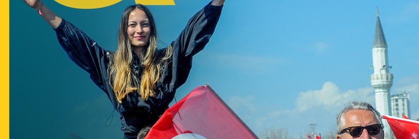 Protestkundgebung zur Unterstützung des inhaftierten istanbuler Bürgermeisters Ekrem Imamoglu