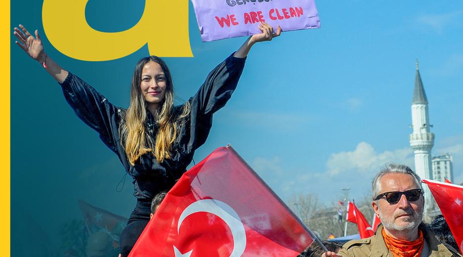 Protestkundgebung zur Unterstützung des inhaftierten istanbuler Bürgermeisters Ekrem Imamoglu