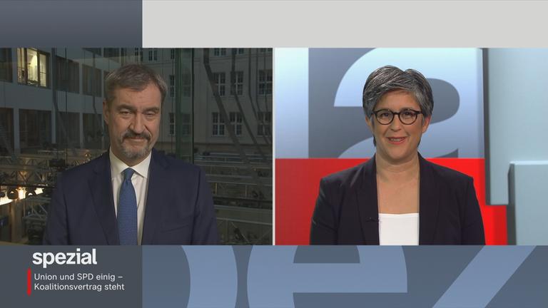 Markus Söder im Gespräch mit Shakuntala Banerjee.