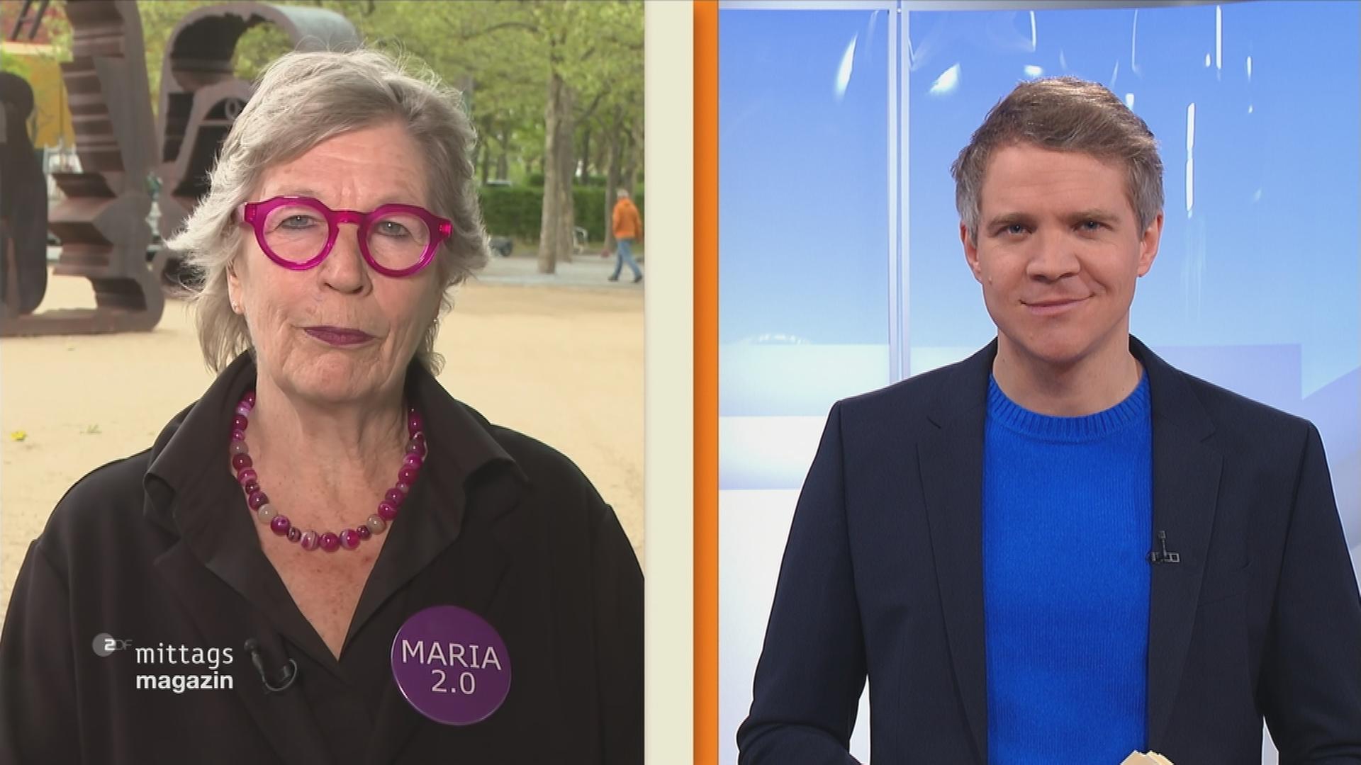 Beate Berdel-Mantz im Gespräch mit ZDF-Mima-Moderator Daniel Pontzen