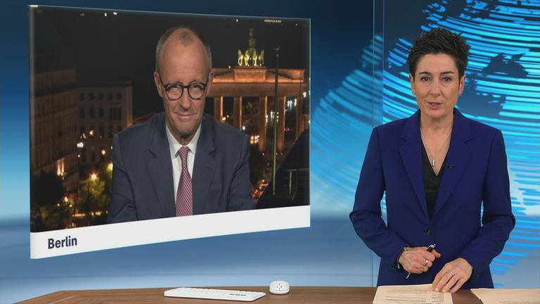 Schaltgespräch von Friedrich Merz und Dunja Hayali