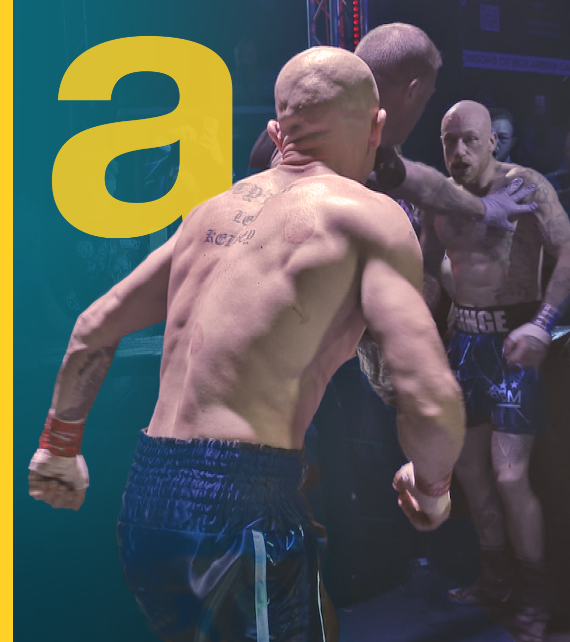 Zwei Männer im Boxring
