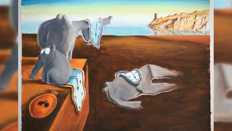 Ottifant-Variante von Salvador Dalis "Die Beständigkeit der Erinnerung"