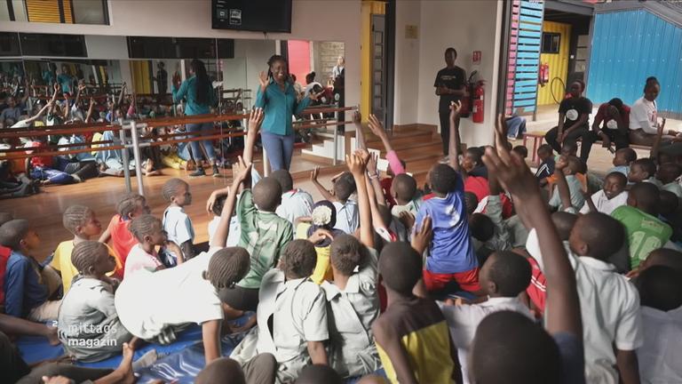 Krysteen Savane im Kulturzentrum von Kibera in Nairobi