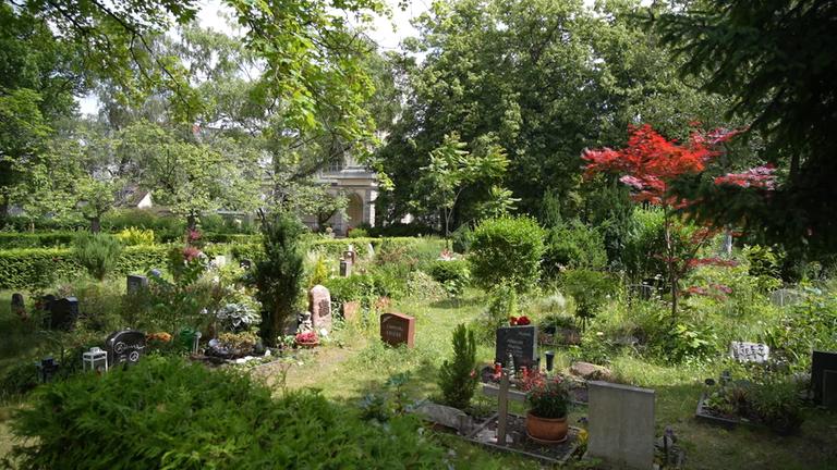 Gräber auf einem Friedhof in Berlin
