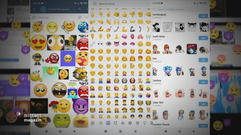 Übersicht mit zahlreichen unterschiedlichen Emojis