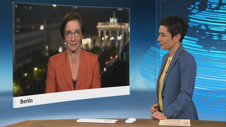 Diana Zimmermann und Dunja Hayali sprechen im Schaltgespräch über die neue Tonalität durch Kanzler Merz