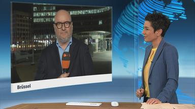 Ulf Röller und Dunja Hayali sprechen im Schaltgespräch über EU Sanktionen für Russland