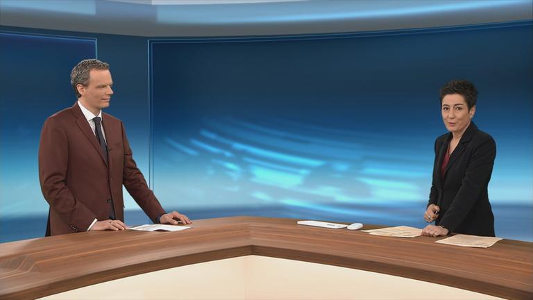 Florian Neuhann und Dunja Hayali sprechen im Schaltgespräch