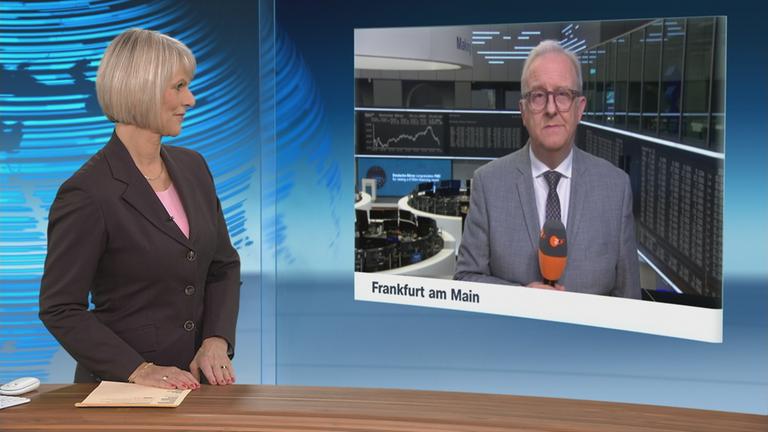 ZDF-Börsenexperte Frank Bethmann und Moderatorin Gundula Gause