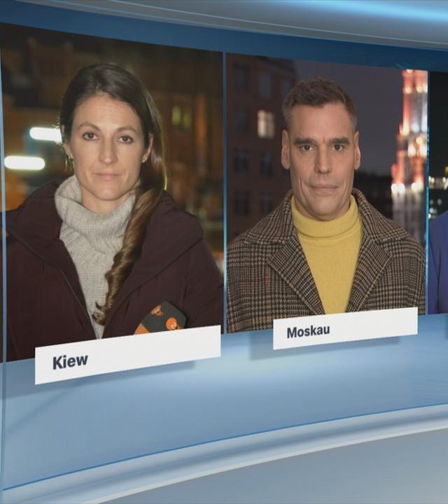 Ulf Röller, Armin Coeper aus Moskau und Alica Jung aus Kiew ordnen die Lage ein.