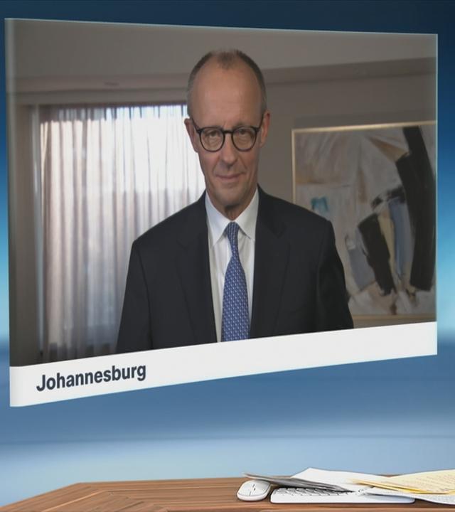 Schaltgespräch zwischen dem Moderator Christian Sievers und dem Bundeskanzler Friedrich Merz