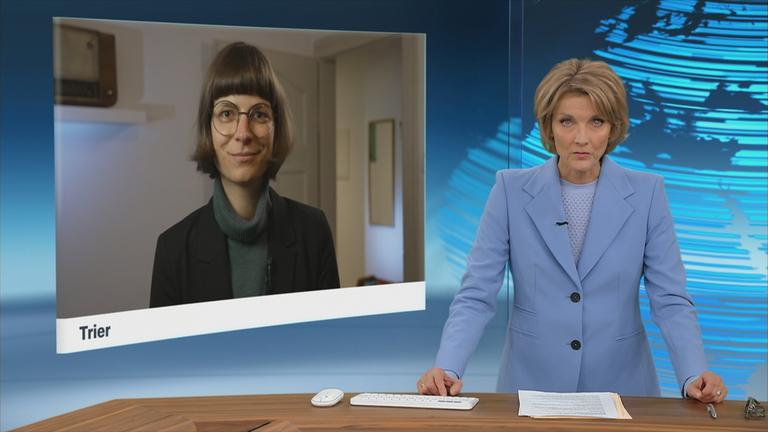 Politikwissenschaftlerin Dr. Heinze und Moderatorin Marietta Slomka