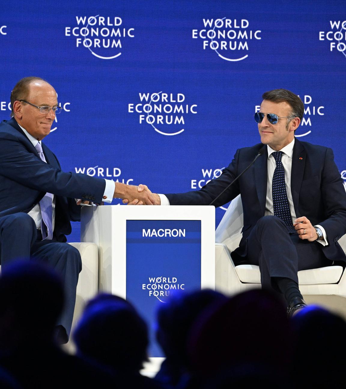 Emmanuel Macron auf dem Weltwirtschaftsforum 2026 in Davos