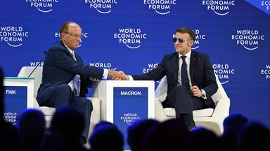 Emmanuel Macron auf dem Weltwirtschaftsforum 2026 in Davos