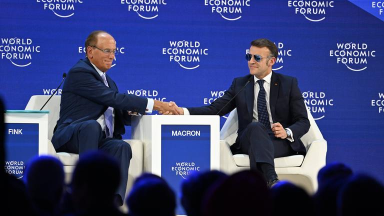 Emmanuel Macron auf dem Weltwirtschaftsforum 2026 in Davos