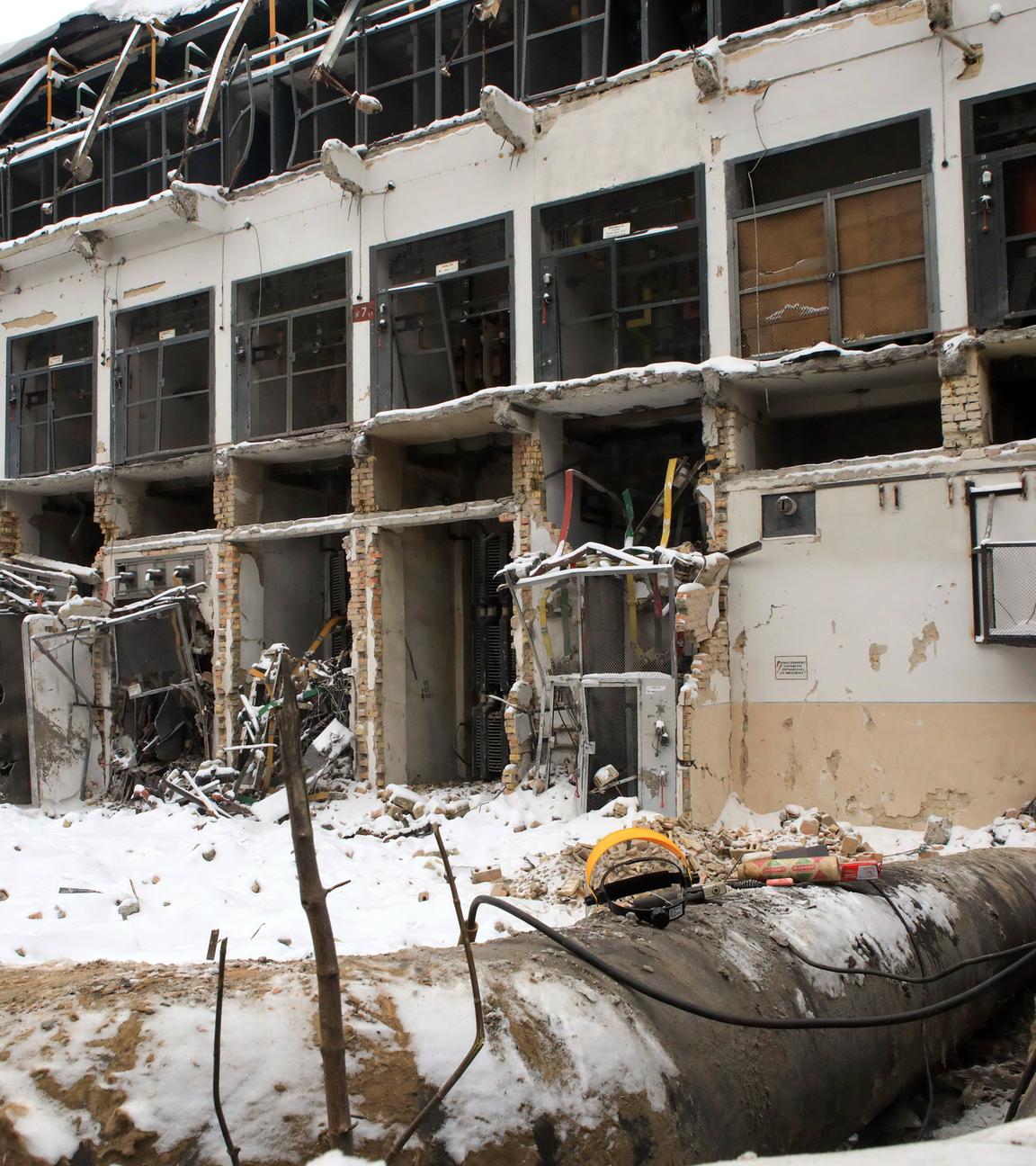 Das Heizkraftwerk Kiew-4 ist nach russischen Raketenangriff schwer beschädigt.