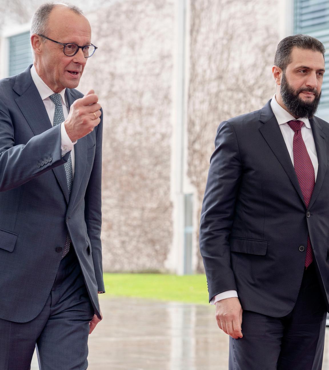 Syriens Präsident al-Sharaa und Bundeskanzler Friedrich Merz.