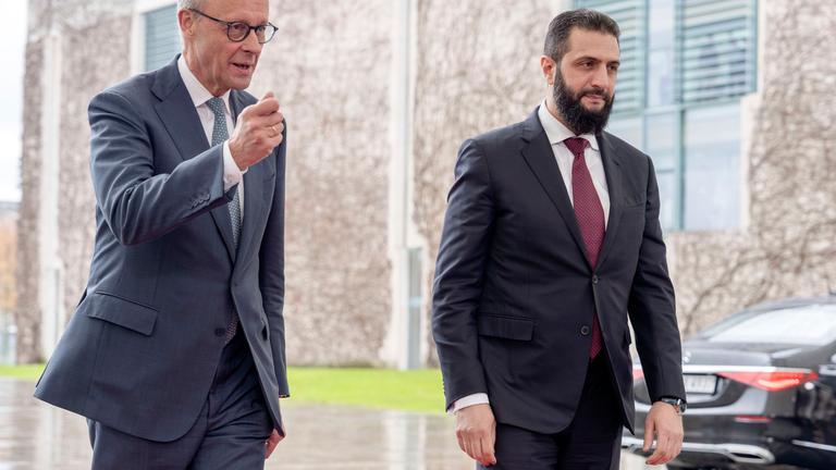 Syriens Präsident al-Sharaa und Bundeskanzler Friedrich Merz.