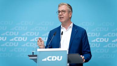 Stefan Evers beim Wahlkampf-Schlussspurt der CDU